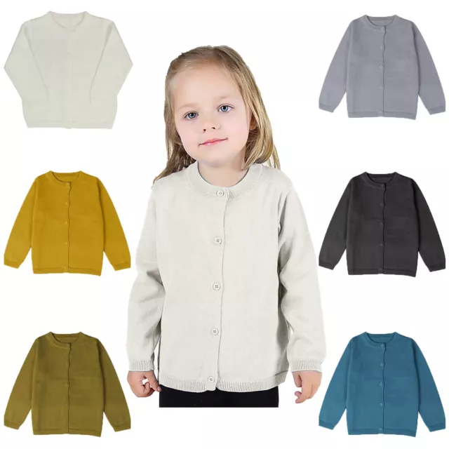 Toddler Kid Boys Girls Clothes Knitted long Sleeve Button Cardigan Chirdren Coat 3