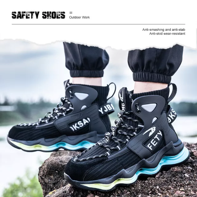 Mens Safety Shoes Indestructible Shoes Steel Toe Work Boots Hiking Boots Sneaker