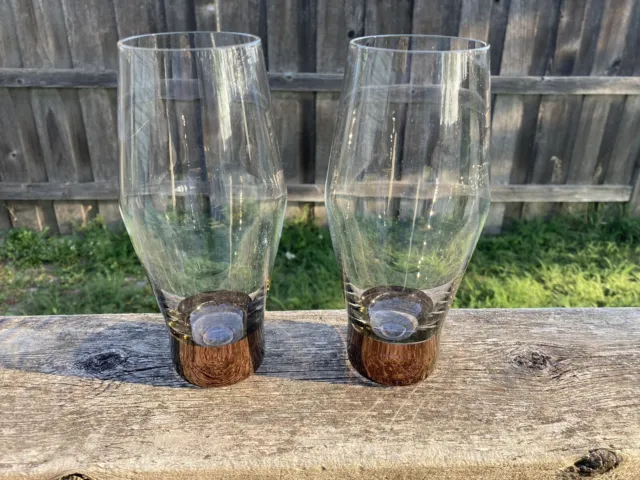 Tom Dixon Tank Drinking Glasses Copper Bottoms- Set Of 2