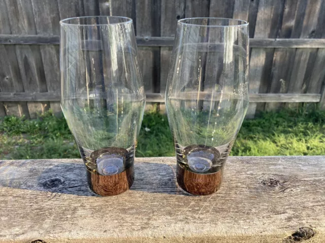 Tom Dixon Tank Drinking Glasses Copper Bottoms- Set Of 2