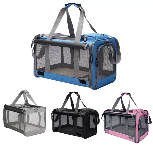 Pet Dog Cat Puppy Portable Travel Carry Bag Carrier Tote Cage Crates Kennel UK