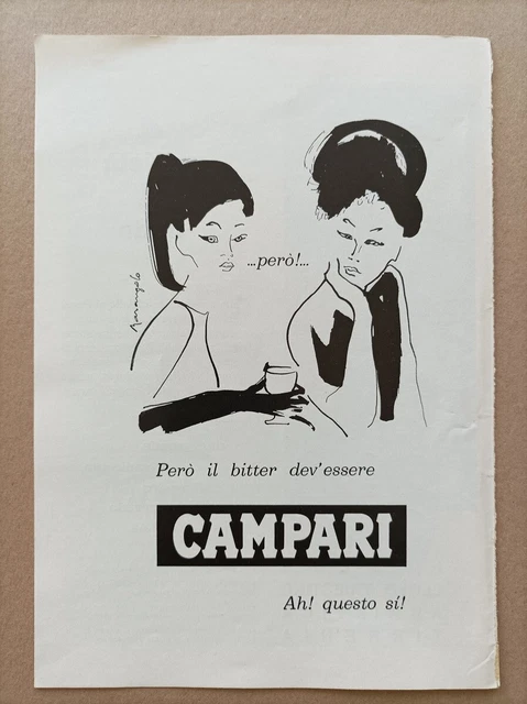 CAMPARI 1965 MARANGOLO -Pubblicità originale pagina intera tratta da rivista [1]