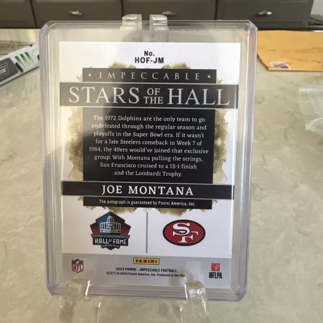 Joe Montana 2023 Panini Impeccable Stars Of The Hall Autographs  5/15 49ers HOF 2