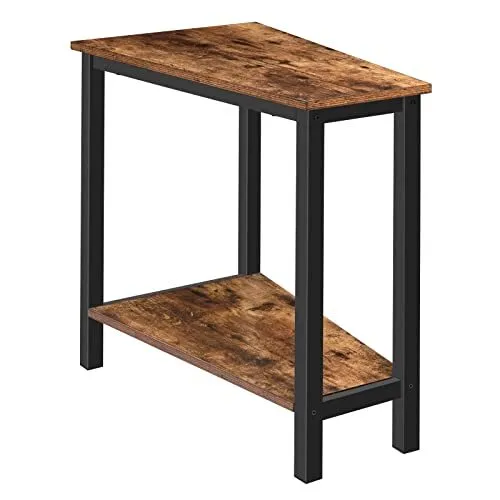 Wedge End Table, Recliner Wedge Side Table, Between Sofa, Chair, Wood Look