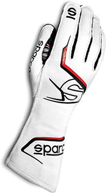 (TG. 7) Sparco 00255707BINR Kart 2020 Guanti Karting, Bianco/Nero, 7 - NUOVO