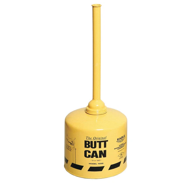 EAGLE 1200YELLOW Cigarette Receptacle,5 gal.,Yellow