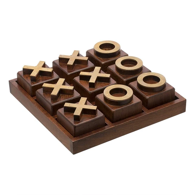 JEU DE TIC TAC Toe en bois, jeu d'interaction Parent-enfant, casse-tête