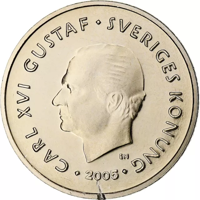 [#1270667] Sweden, Carl XVI Gustaf, Krona, 2005, Eskilstuna, Copper-nickel, MS(6