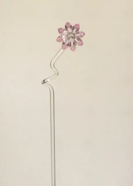 Orchideenstab Orchideenstäbe aus Glas Blumenstab mit Lotusblüte Qualität Lauscha