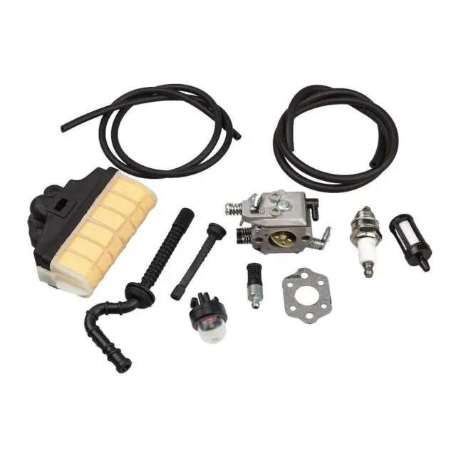 Carburetor Carb Kit Air Filter Fuel Line Primer Bulb Spark Plug For Stihl 021