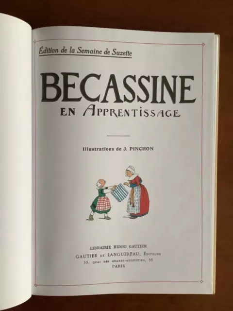 Bd Bécassine En Apprentissage Editions Gautier Languereau Hachette 1919 2012 3