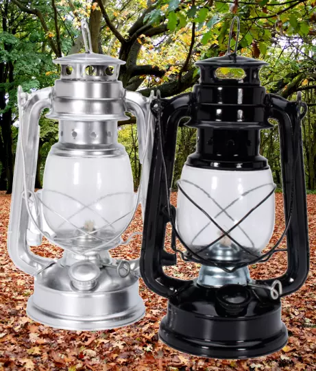 Petroleumlampe 2er Set Sturmlaterne Docht Lampe Nostalgisch Öllampe Retro