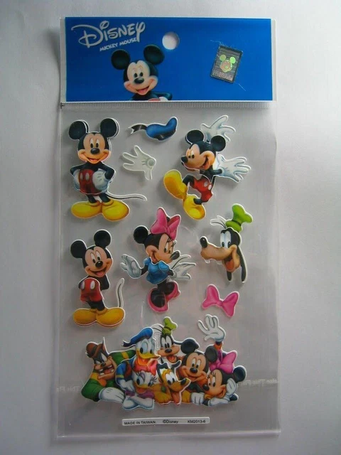6 Adesivi Di Mickey Mouse E Amici - Festa Compleanno - Paperino, Minnie, Pluto