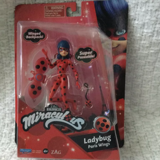 Miraculous Ladybug SET OF 4 Paris Wings 5 Inch Doll Playmates Toys