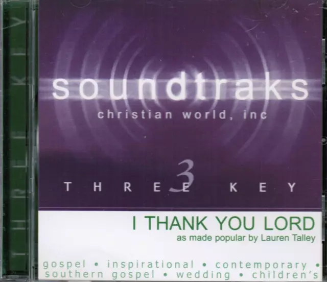 I Thank You Lord - Lauren Talley - Christian Accompaniment/Performance Track CD
