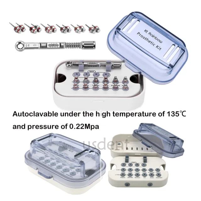 Universal Implant Abutment Torque Wrench Ratchet 10-40NCM 12 Drivers Kit