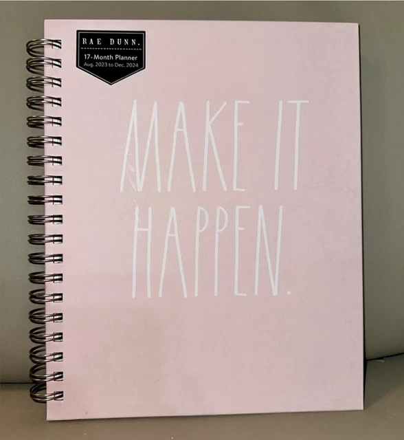 2024 PLANNER RAE Dunn 2024 “Make It Happen” 17Month Planner Aug 2023