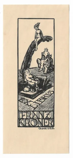 GEORG MEYER: Exlibris für Franz Kröner, 1930