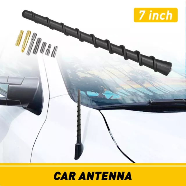 7" Short Black Rubber Spiral Antenna Mast Radio AM/FM for CHRYSLER 200 2011-2014