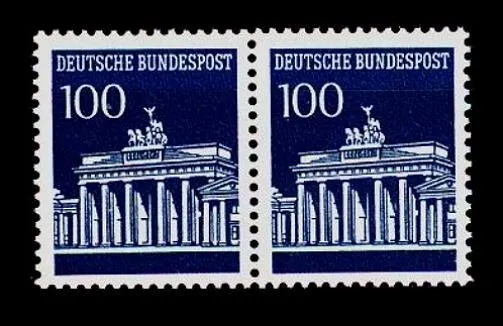BUND, Mi. 510 Brandenburger Tor, 100 Pf., waagerechtes Paar, Luxus