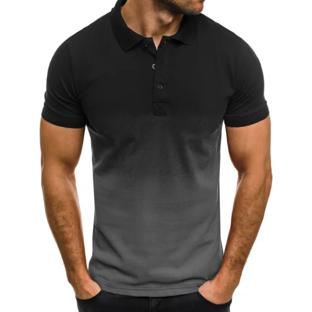 Herren Polo Golf Slim Fit Kurzarm Sport T Shirt Tops Shirts Casual