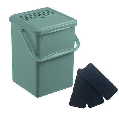 Cubo de compostaje para el hogar 8 L bio residuos filtro de carbono activo tapa mango cubo
