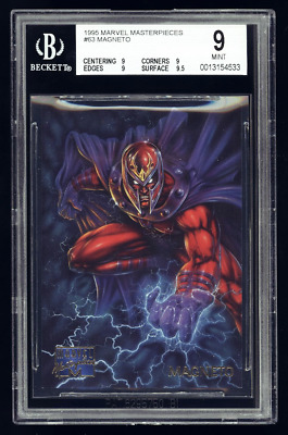 1995 Marvel Masterpieces #63 MAGNETO X-Men BGS 9 9.5 Mint POP 2 Graded card