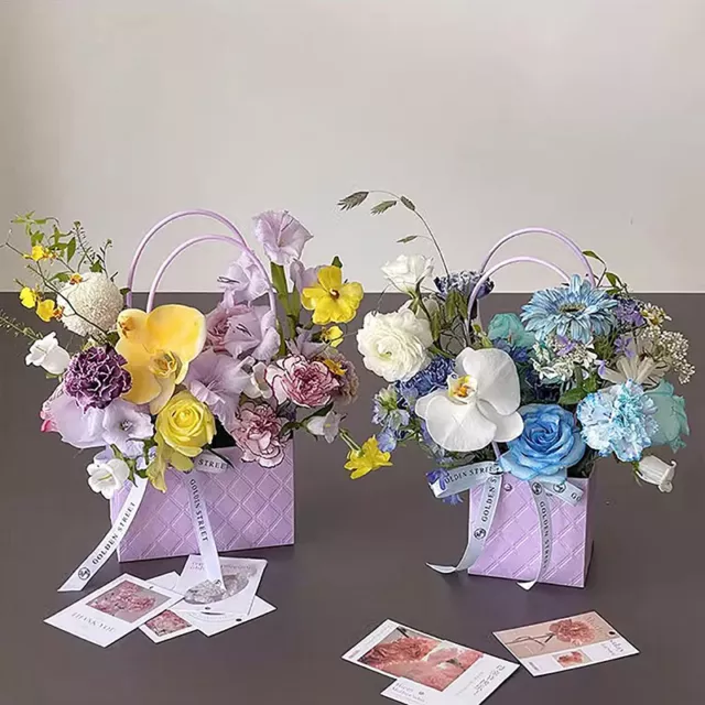 Borse regalo per fiori da fiore 1pc con decorazioni per imballaggi rosa bouquet