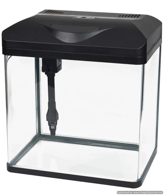 9L Klarglas-Aquarium Mit LED-Beleuchtung & Filter - Komplett-Set Für Tropische Fische, 21x16x25cm