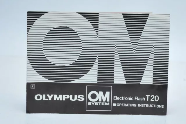 Original Olympus OM Camera Flash T20 Instruction Manual