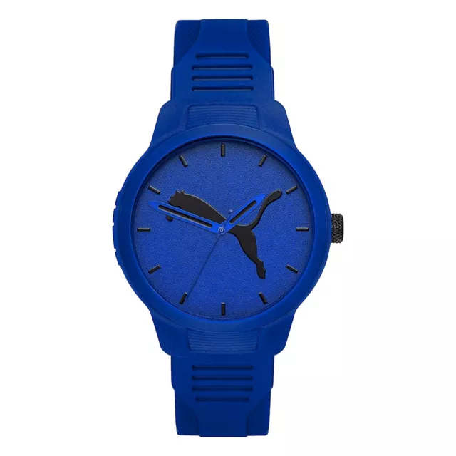 Montre Homme PUMA RESET P5014 Silicone Bleu NOUVEAU