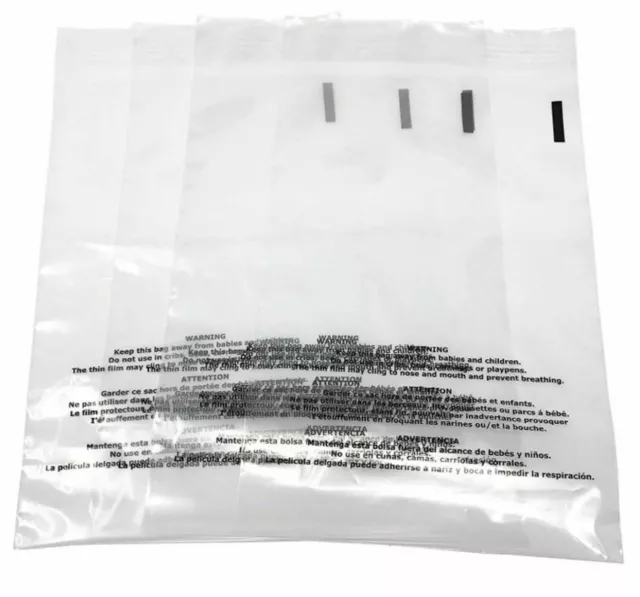 Resealable Suffocation Warning Bags 1.5mil - 6x9 8x10 9x12 10x13 12x15 18x24