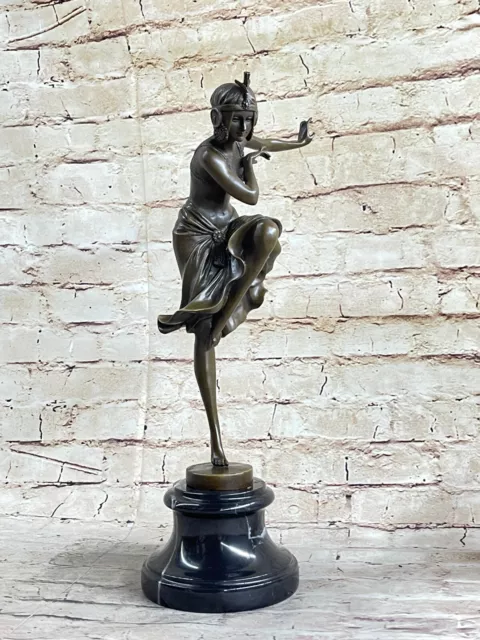 Signée D H Chiparus 100% Bronze Statue Art Déco Danseuse " De Kapurthala "