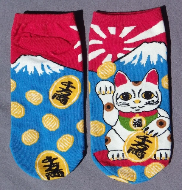 Paire Chaussettes homme femme 36 37 38 39 soquette FANTAISIE magneki-neko chat