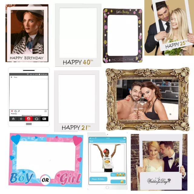 Photo Booth Props Picture Frame Background Birthday Wedding Shower Hen Party DIY