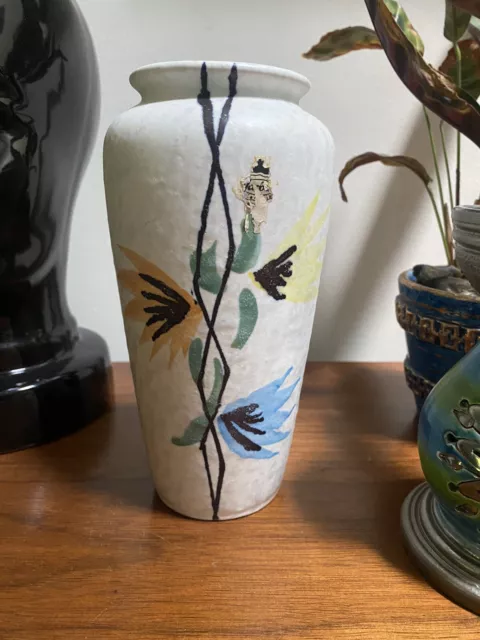 Vintage Jasba Keramik West German Pottery Vase 127-20 EUC