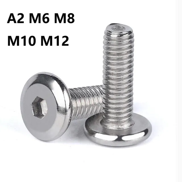 M6 M8 M10 M12 Furniture Connector Bolts Hex Socket Flat Head Allen Screws