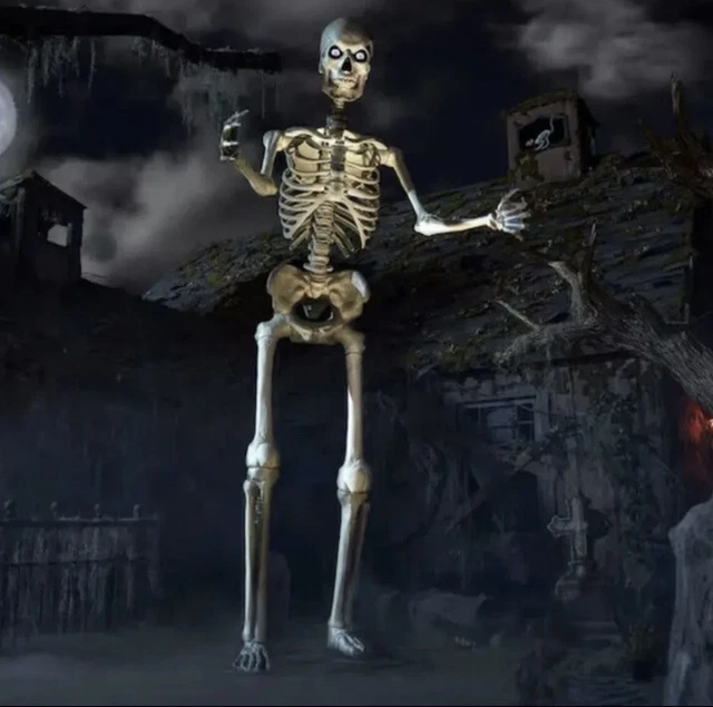 12 FT GIANT-SIZED Skeleton with LifeEyes(TM) LCD Eyes Home Depot BRAND