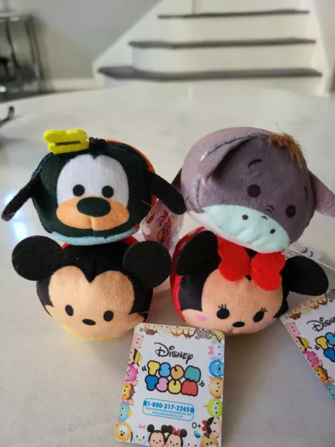 LOT OF 4 2022 SET Disney Tsum Tsum Stackable Mini Plush Classic Collection NWT