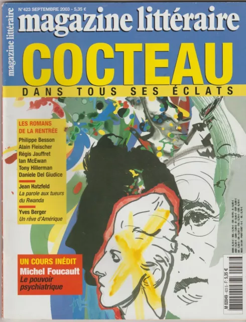 Magazine Littéraire N°423 septembre 2003 Cocteau