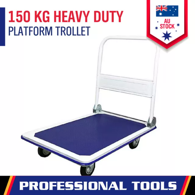 Folding Platform Trolley Hand Truck Foldable Cart Heavy Duty 150kg Industrial
