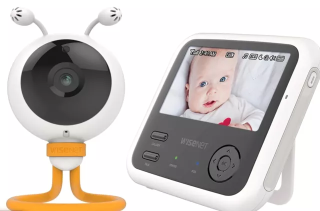 Cámara monitor de bebe Wisenet BabyView Eco Flex SEW-3048W Pantalla de 4,3" HD