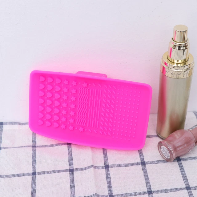 Pennello trucco tappetino detergente per pennello cosmetico rosy