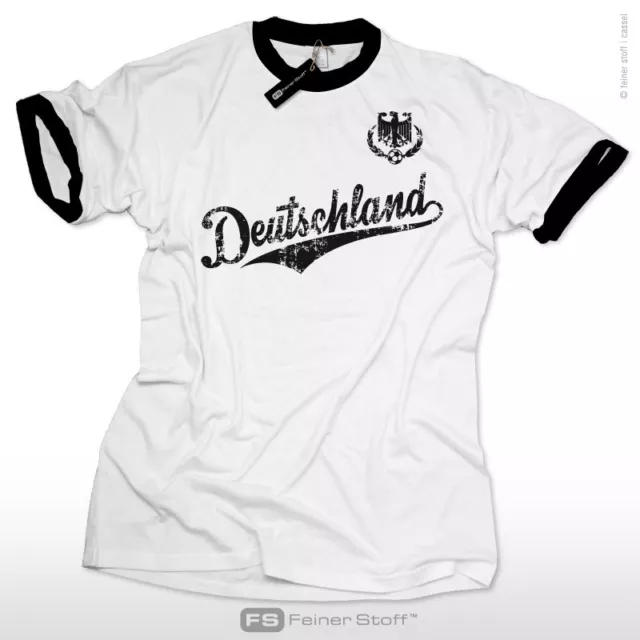 Fußball Fan WM Retro Trikot Deutschland Germany 2018 T-Shirt Weltmeister Kult