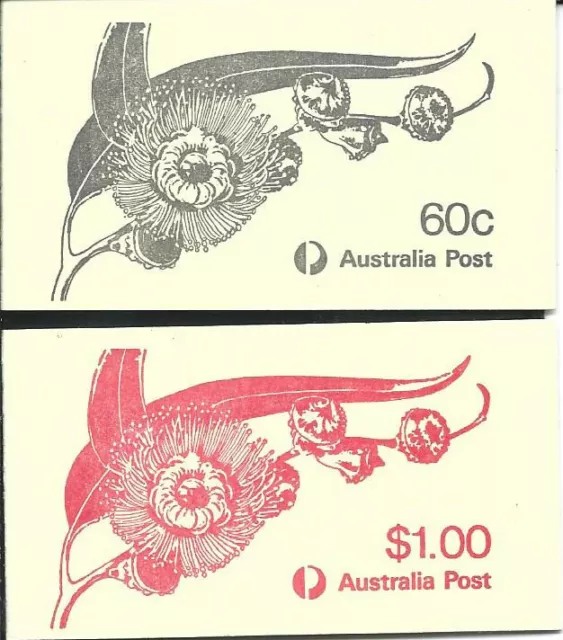 1982 60c & $1 'Eucalypts' Pair of Booklet Stamps:Muh