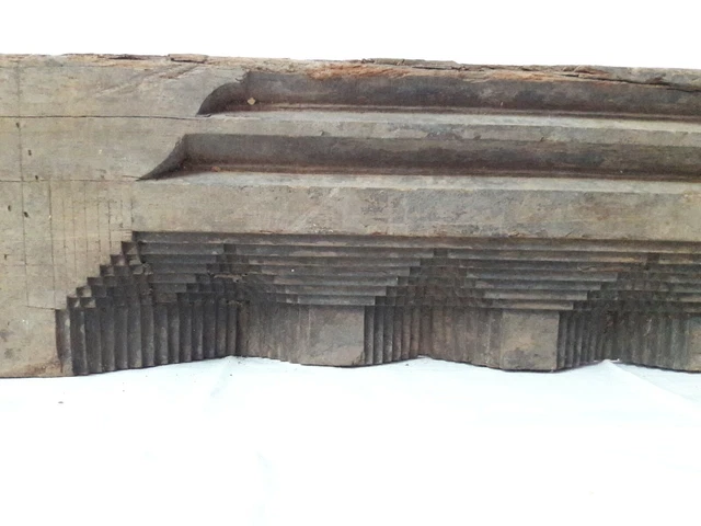 Antique Solid Beam Plaque Pillar Vintage Door Window Wooden Wall Panel A61 3
