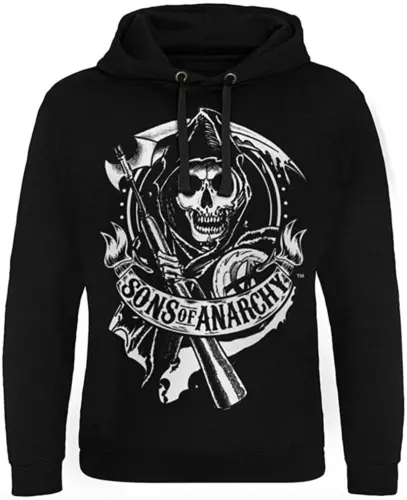 Black Sons of Anarchy Officially Licensed Scroll Reaper Epic Hoodie Size S-5XL