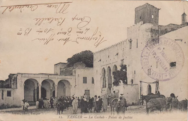 Carte postale ancienne old postcard MAROC MOROCCO TANGER casbah 4° tirailleurs