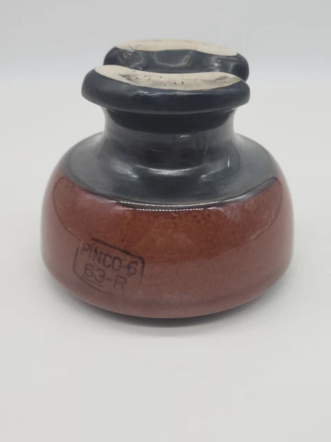 Vintage Ceramic Pinco Electric Saddle Top Porcelain Insulator