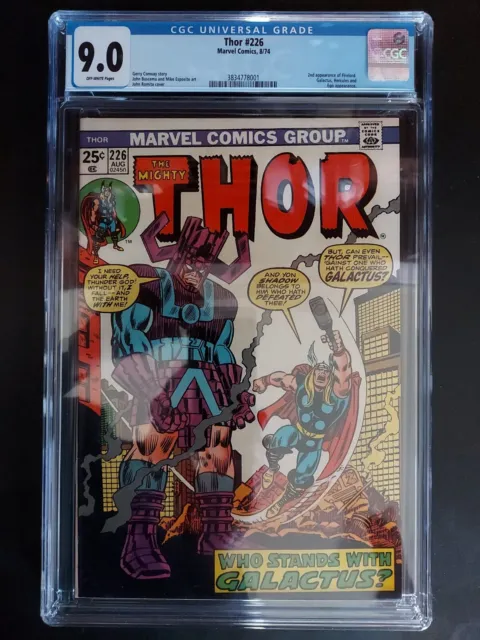 Thor #226 CGC 9.0, August 1974; 2nd appearance of Firelord; by John Buscema